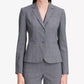 Calvin Klein Women's Glen Plaid Two-Button Jacket Silver Size 12