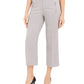 Calvin Klein Women's Zipper-Pocket Cropped Twill Pants Gray Size 0