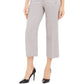 Calvin Klein Women's Zipper-Pocket Cropped Twill Pants Gray Size 12