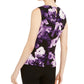 Calvin Klein Women's Floral Print Sleeveless Top Black Size X-Large