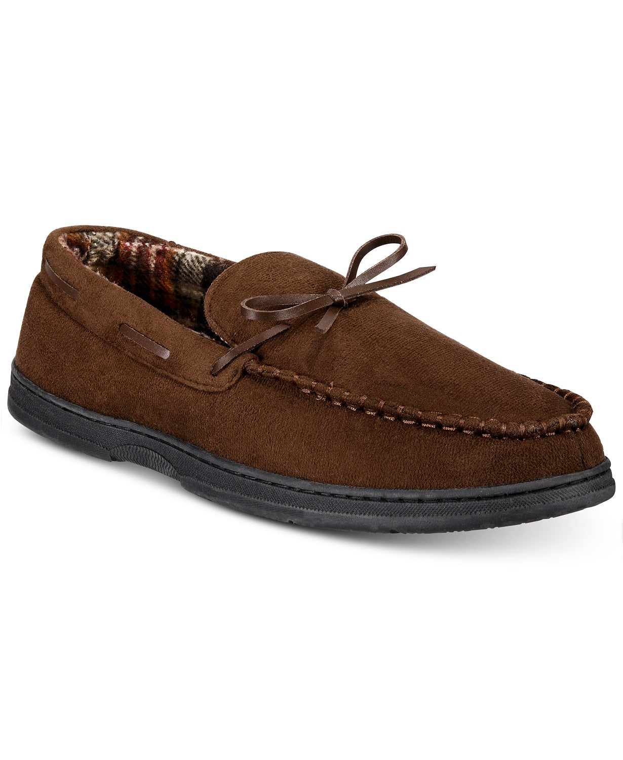Gold Toe Men's Tie Moccasins Dark Beige Size Medium