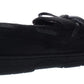 Gold Toe Men's Tie Moccasins Black Size Small