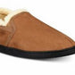Gold Toe Men's Twin Gore Faux-Suede Slippers Dark Beige Size Small