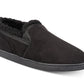 Gold Toe Men's Twin Gore Faux-Suede Slippers Black Size Small