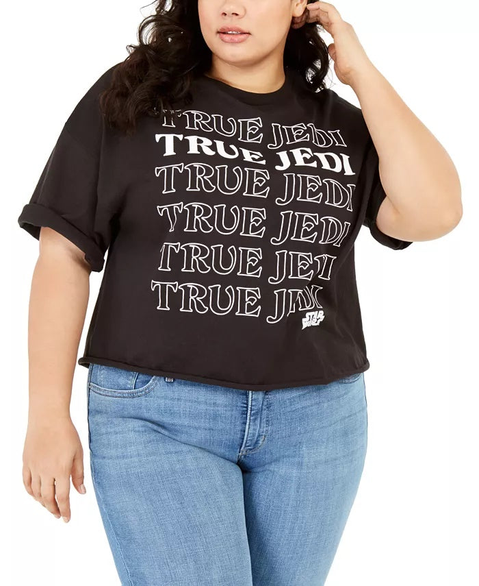 Mighty Fine Women's Plus Size True Jedi T-Shirt Black Size 2X