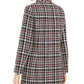Calvin Klein Women's Petite Tweed Plaid Topper Jacket Red Size 2