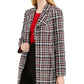 Calvin Klein Women's Petite Tweed Plaid Topper Jacket Red Size 8
