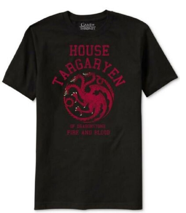 Ripple Junction Men's Game Of Thrones House Targaryen Graphic T-Shirt Black Size Medium