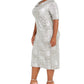 Connected Women's Cowlneck Metallic Midi Dress Silver Size 14W