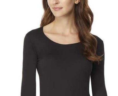 32 Degrees Women's Cozy Heat Underwear Top Black Size Large