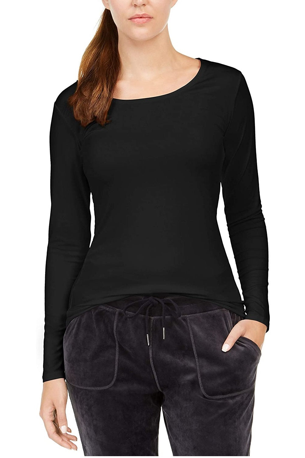 32 Degrees Women's Cozy Heat Underwear Top Black Size Large