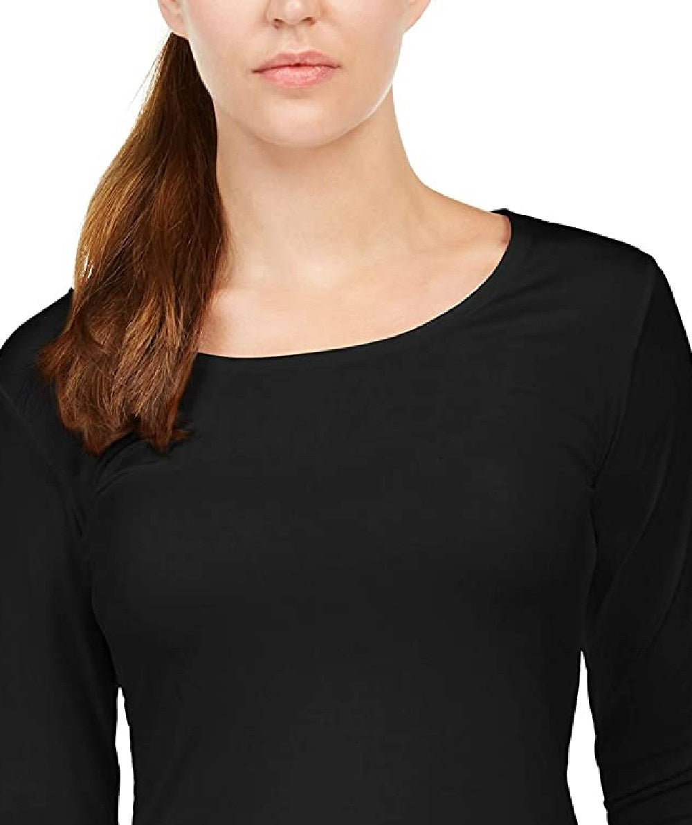32 Degrees Women's Cozy Heat Underwear Top Black Size Large