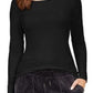 32 Degrees Women's Cozy Heat Underwear Top Black Size Small