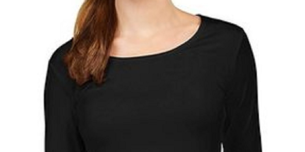 32 Degrees Women's Cozy Heat Underwear Top Black Size Small