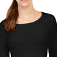 32 Degrees Women's Cozy Heat Underwear Top Black Size Extra Small