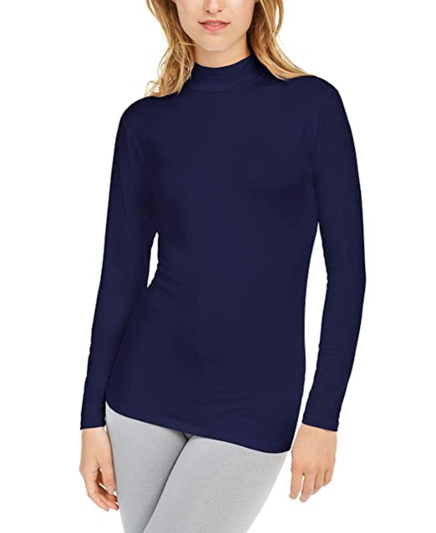 32 Degrees Women's Cozy Heat Mock-Neck Top Navy Size Extra Small