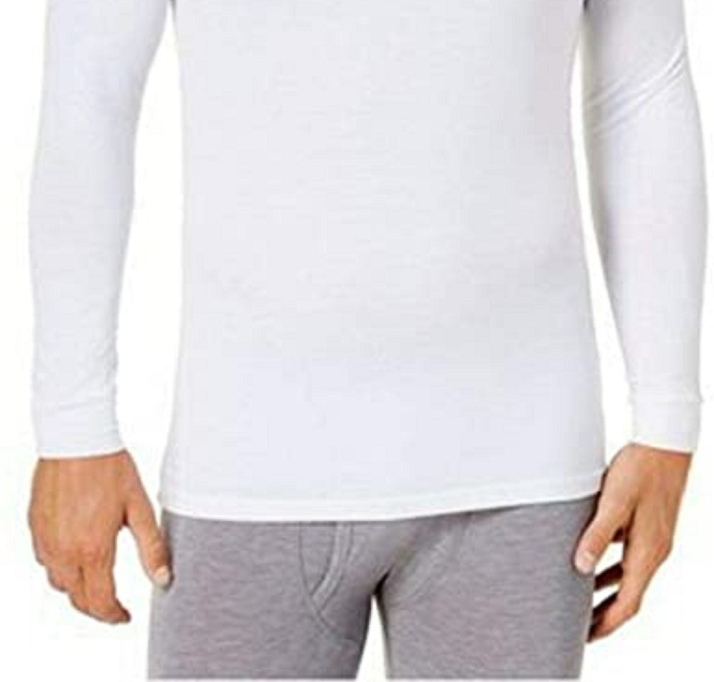 32 Degrees Men's Base Layer Crew Neck Shirt White Size Medium
