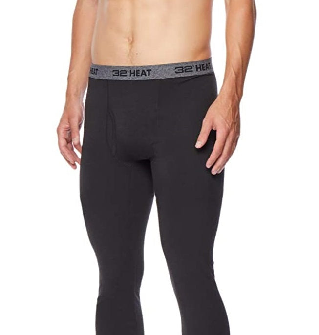 32 Degrees Men's Base-Layer Leggings Black Size Extra Large