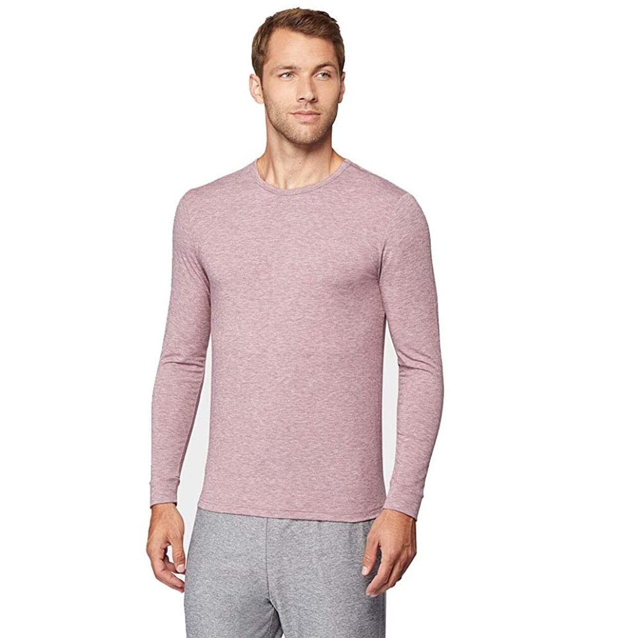 32 Degrees Men's Base Layer Crew Neck Shirt Burgundy Size Medium