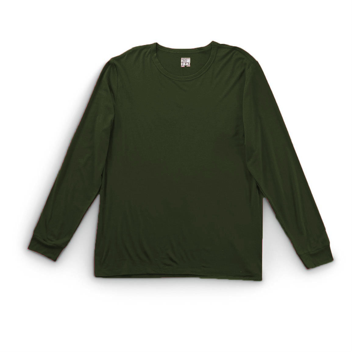 32 Degrees Men's Base Layer Crew Neck Shirt Olive Size Small