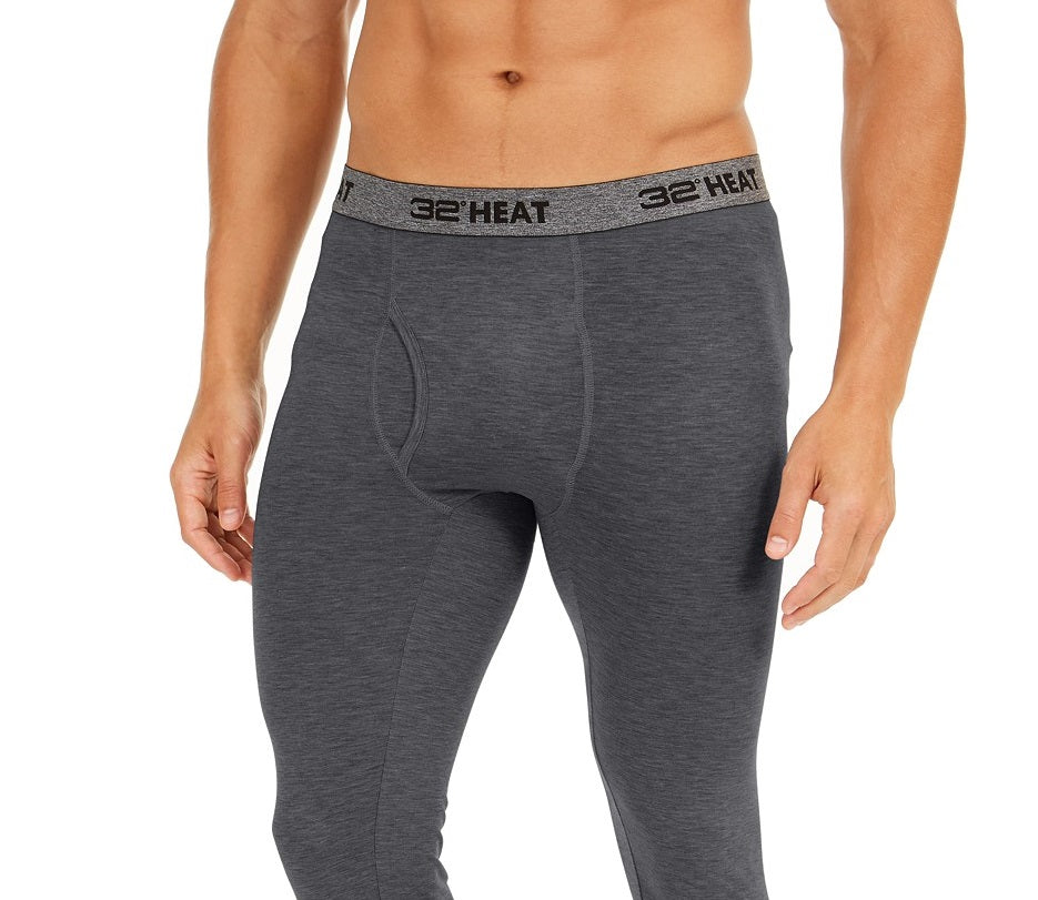 32 Degrees Men's Base Layer Leggings Med Gray - Size Large