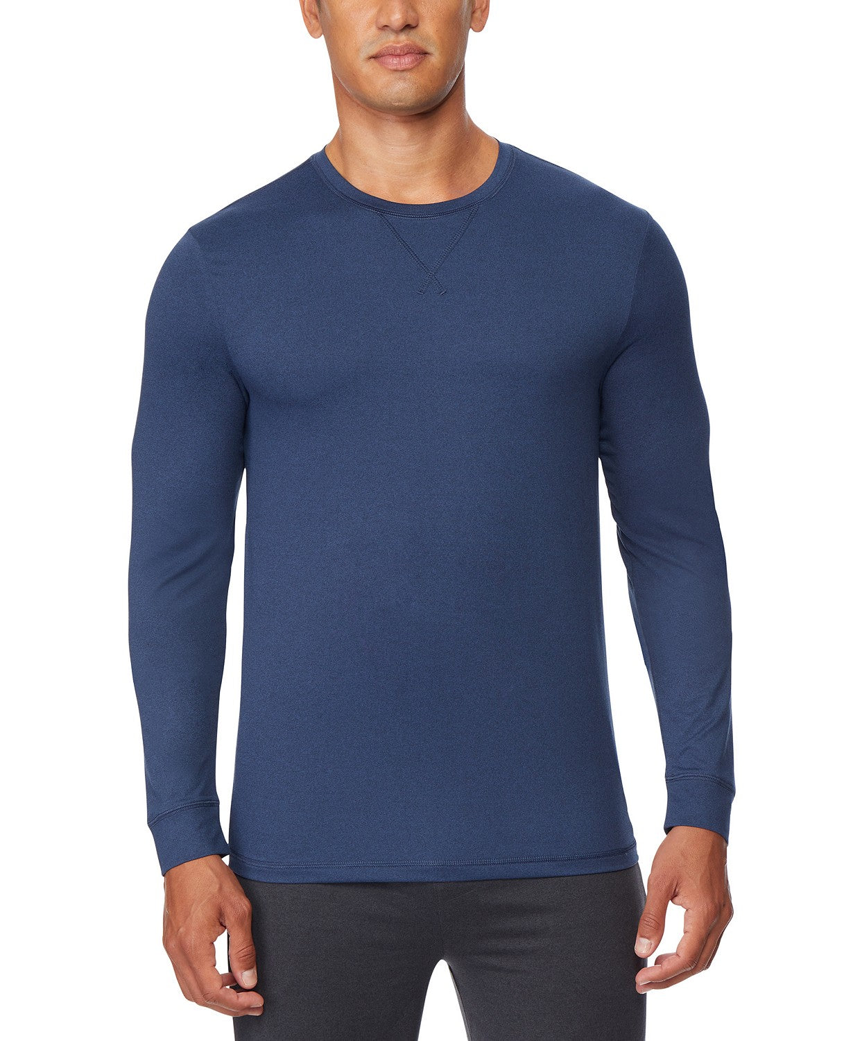 32 Degrees Men's Ultra Lux Long-Sleeve Sleep T-Shirt Navy Size 2 Extra Large