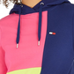 Tommy Hilfiger Women's Sport Colorblocked Hoodie Blue Size X-Small