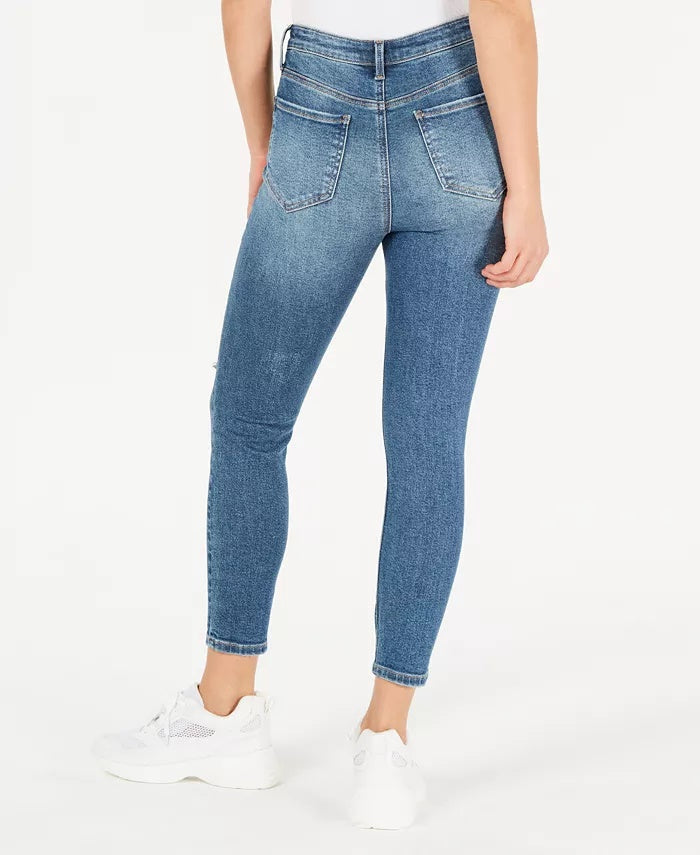 Vanilla Star Juniors' Ripped Skinny Jeans Blue Size 3