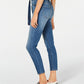 Vanilla Women's Star Belted Ankle Jeans Blue Size 7