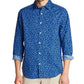 Nautica Men's Blue Sail Classic-Fit Stretch Floral-Print Poplin Shirt Blue Size 2 Extra Large
