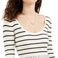 Guess Women's Nash Striped Fit & Flare Dress Brown Size X-Small