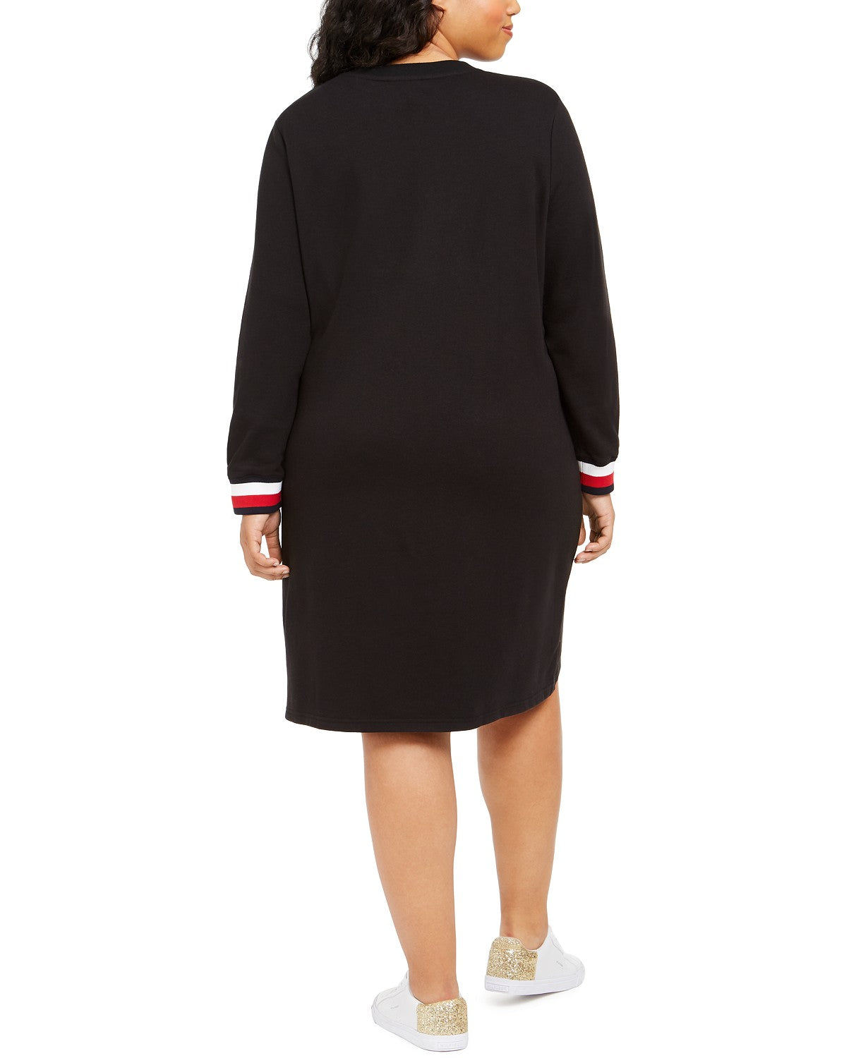 Tommy Hilfiger Women's Plus Size Lace-Up Pullover Dress Black Size 1X