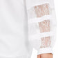 Calvin Klein Women's Plus Size Lace-Sleeve Top White Size 1X