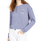 Disney Juniors' Stitch Henley T-Shirt Blue Size X-Small
