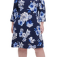 Tommy Hilfiger Women's Plus Size Floral-Print Grommet-Sleeve Dress Blue Size 14W