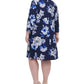 Tommy Hilfiger Women's Plus Size Floral-Print Grommet-Sleeve Dress Blue Size 22W
