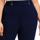 Calvin Klein Women's Plus Size Button-Detail Dress Pants Blue Size 18