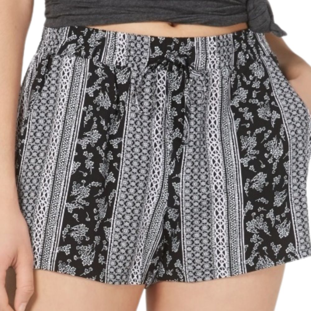 Be Bop Junior's Printed Soft Shorts Black Size Large