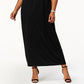 NY  Women's Collection Plus Size Ruched Empire Maxi Dress Black Size 2 Extra Large