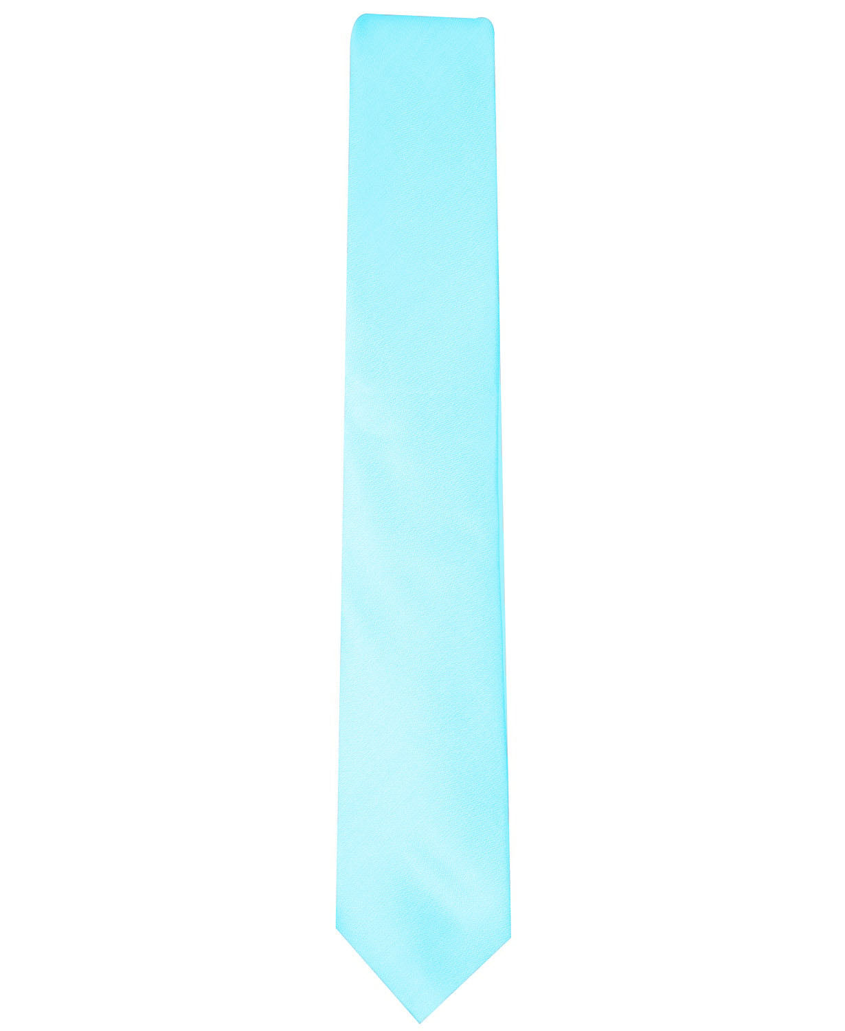 Alfani Men's Solid Texture Slim Tie Aqua One Size
