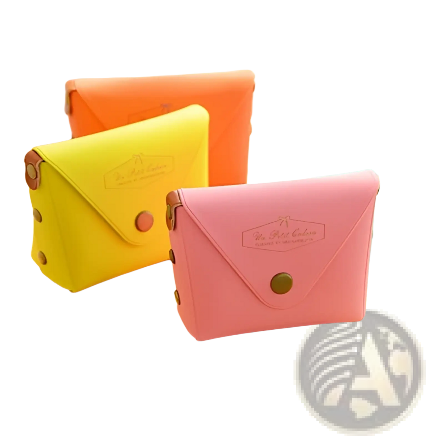 Macaron Pastel Leather and Pvc Coin Purse Set