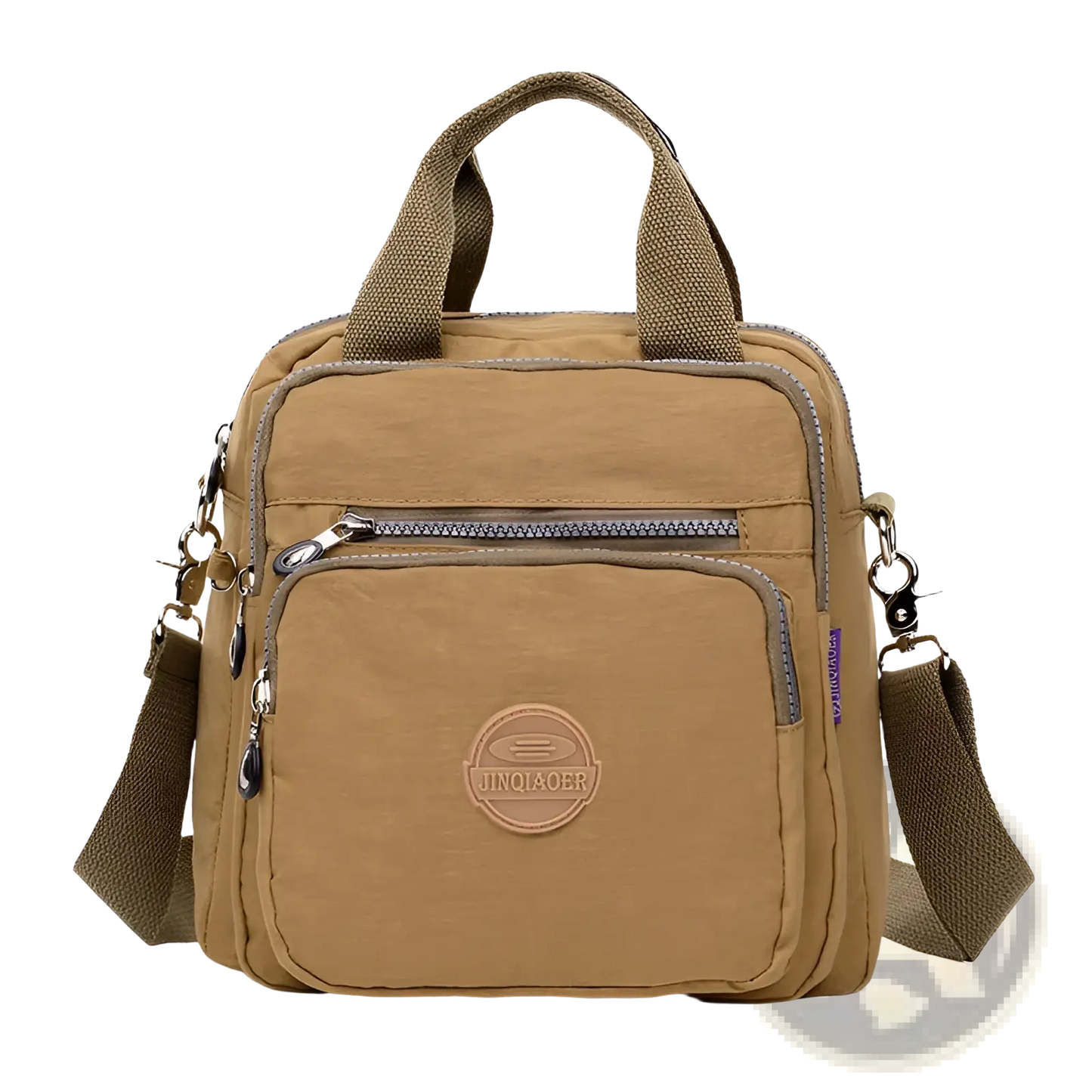 Magenta Multi-functional Nylon Crossbody Bag 25cm