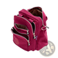 Magenta Multi-functional Nylon Crossbody Bag 25cm