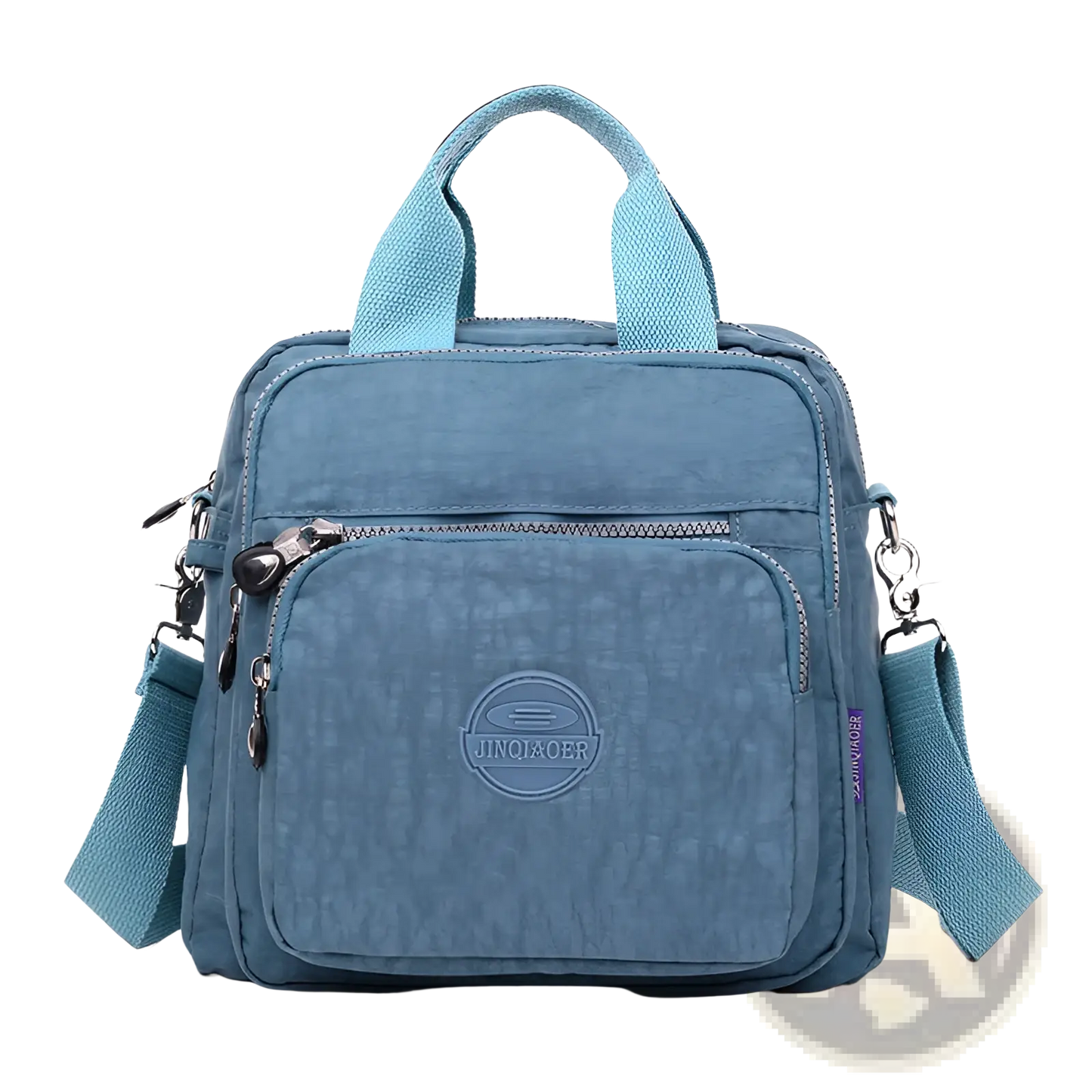 Magenta Multi-functional Nylon Crossbody Bag 25cm