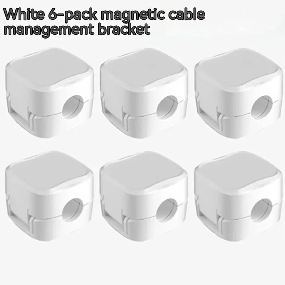 Magnetic Square Under Desk Cable Organizer and Cord Clip