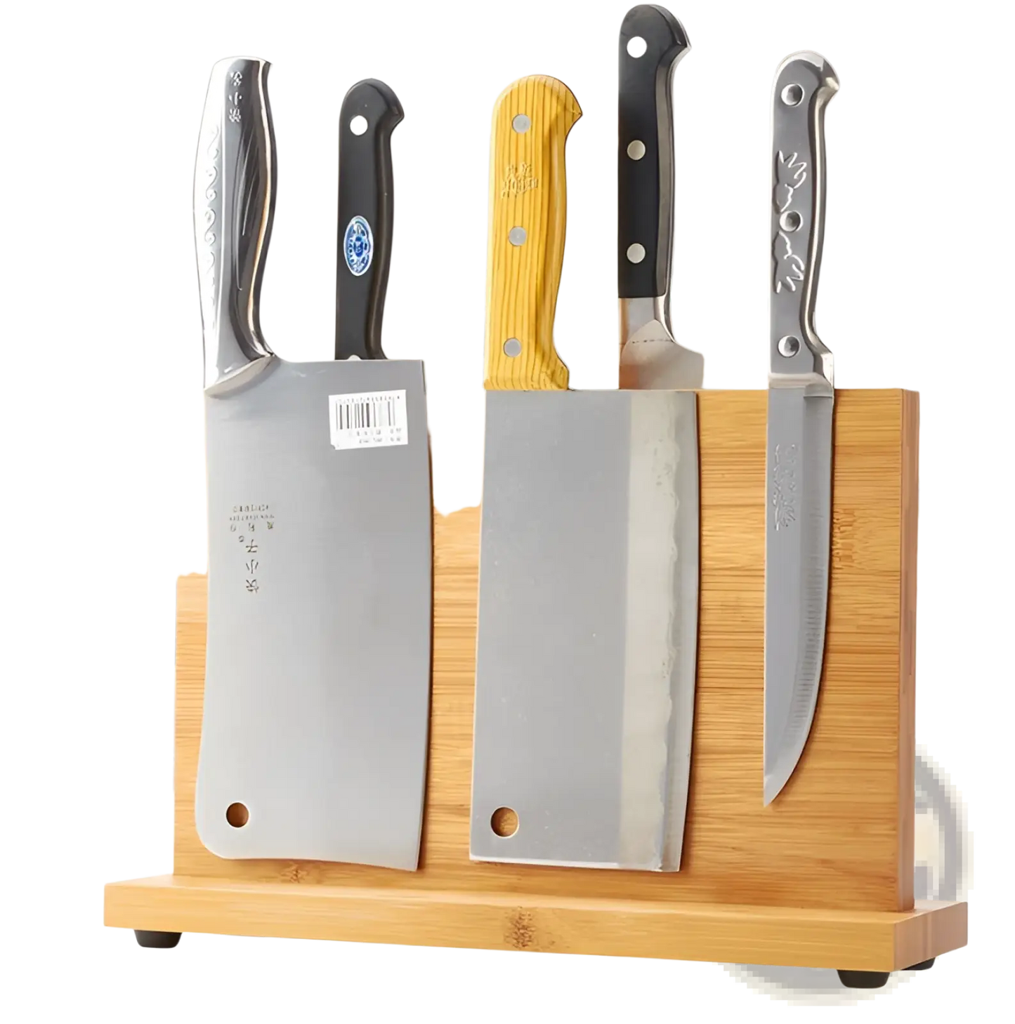 Magnetic Knife Holder Bamboo Universal Block 4 Sizes