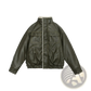 Maillard Leather Bomber Jacket with Shearling Lining
