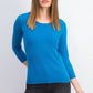 Maison Jules Women's Ribbed Crew-Neck Sweater Green Size Medium