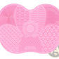 Makeup Brush Cleaning Mat Heart Shaped Silicone Pad
