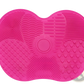 Makeup Brush Cleaning Mat Heart Shaped Silicone Pad
